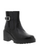 Thumbnail Boots Stone Heights Mid en cuir noir à talon décroché moyen agrémenté d'un zip - Image 2