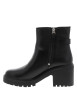 Thumbnail Boots Stone Heights Mid en cuir noir à talon décroché moyen agrémenté d'un zip - Image 3
