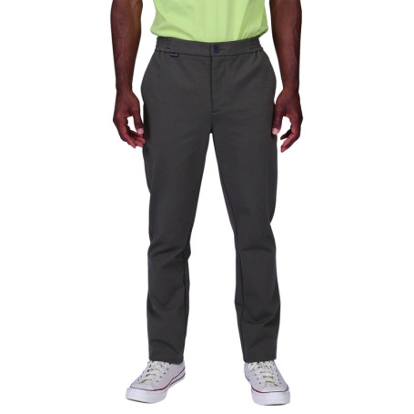 Pantalon kaki à coupe droite pourvu d'un bouton...