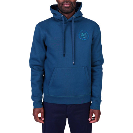 Sweat bleu à coupe droite pourvu d'un col à...