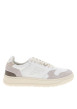 Thumbnail Sneakers Palmer en cuir écru à talon plat et empiècements nubuck
