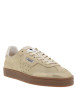 Thumbnail Tennis Lumbo en cuir or brillant à semelle plate et logo embossé - Image 2