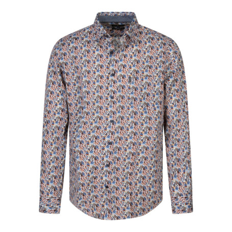 Chemise en coton multicolore à coupe droite...