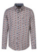 Thumbnail Chemise en coton multicolore à coupe droite pourvue d'un col à revers