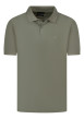 Thumbnail Polo en coton kaki uni avec une coupe droite et un col à revers boutonné