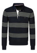Thumbnail Pull en coton bleu marine avec une coupe droite et un col à revers boutonné