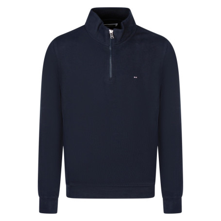 Pull en coton marine uni avec une coupe droite...