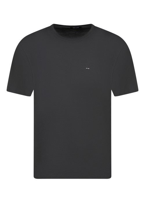 T-shirt en coton kaki uni avec une coupe droite...