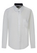 Thumbnail Chemise en coton blanche unie avec une coupe droite et un col américain