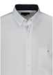 Thumbnail Chemise en coton blanche unie avec une coupe droite et un col américain - Image 3