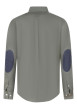 Thumbnail Chemise en coton kaki unie avec une coupe droite et un col américain - Image 2