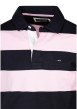 Thumbnail Pull en coton noir et rose à rayures avec une coupe droite et un col polo - Image 3