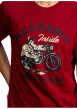 Thumbnail T-shirt en coton rouge avec un grand imprimé pourvu d'une coupe droite - Image 3