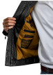 Thumbnail Blouson en cuir de mouton noir pourvu d'une coupe droite et un col boutonné - Image 4