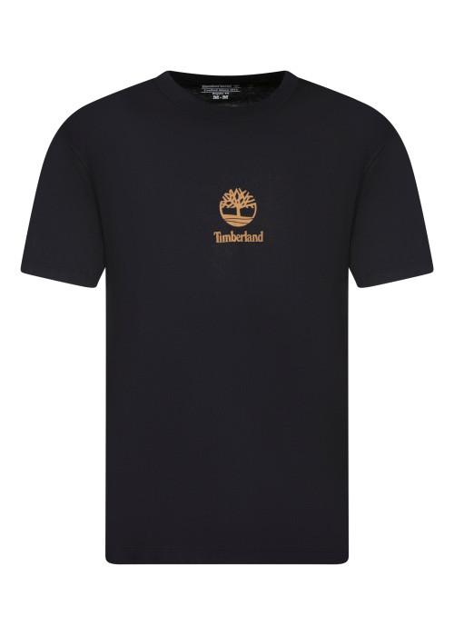 T-shirt en coton noir à coupe droite pourvu...