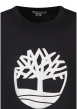Thumbnail T-shirt en coton noir à coupe droite pourvu d'un col rond et de manches courtes - Image 3