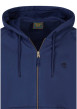 Thumbnail Sweat zippé en coton bleu à coupe droite pourvu d'un col à capuche - Image 3