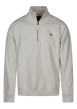 Thumbnail Sweat en coton beige à coupe droite pourvu d'un col camionneur
