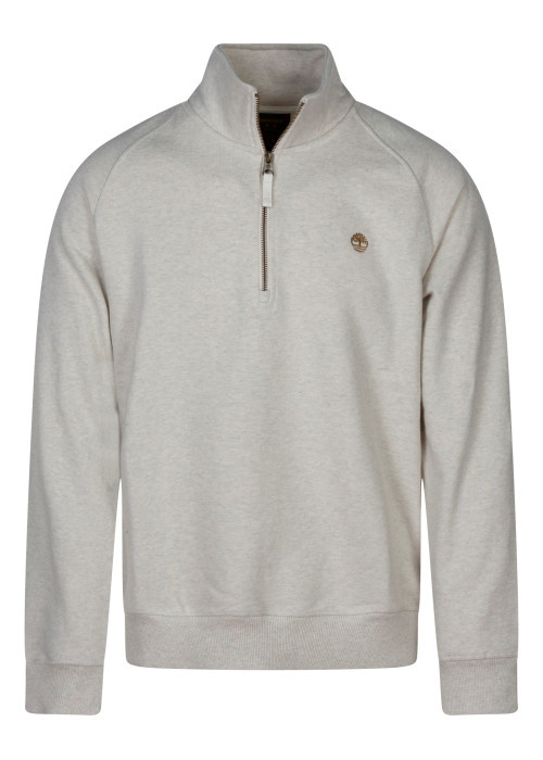 Sweat en coton beige à coupe droite pourvu d'un...