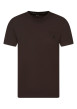 Thumbnail T-shirt en coton marron à coupe droite pourvu de manches courtes