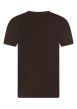 Thumbnail T-shirt en coton marron à coupe droite pourvu de manches courtes - Image 2