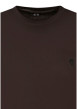 Thumbnail T-shirt en coton marron à coupe droite pourvu de manches courtes - Image 3