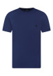 Thumbnail T-shirt en coton bleu à coupe droite pourvu de manches courtes