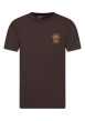 Thumbnail T-shirt en coton marron à coupe droite pourvu de manches courtes