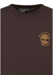 Thumbnail T-shirt en coton marron à coupe droite pourvu de manches courtes - Image 3