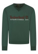 Thumbnail Sweat en coton vert à coupe droite pourvu d'un col rond et de manches longues