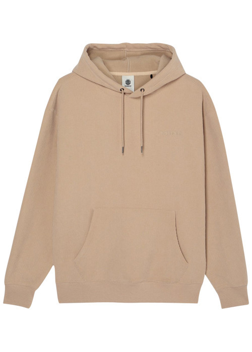 Sweat beige à coupe droite pourvu d'un col à...