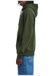Thumbnail Sweat en coton mélangé vert à coupe droite pourvu d'un col à capuche - Image 4