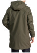 Thumbnail Parka kaki à capuche et doublure en sherpa dotée d'une coupe droite - Image 2