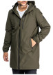 Thumbnail Parka kaki à capuche et doublure en sherpa dotée d'une coupe droite - Image 3