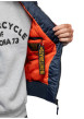 Thumbnail Blouson bleu marine pourvu d'un col à revers en fausse fourrure - Image 5
