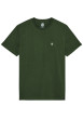 Thumbnail T-shirt en coton biologique vert à coupe droite pourvu d'un col rond