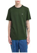 Thumbnail T-shirt en coton biologique vert à coupe droite pourvu d'un col rond - Image 3