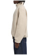 Thumbnail Sweat beige pourvu d'une coupe ample et d'un col camionneur à zip - Image 4