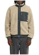 Thumbnail Blouson beige et gris pourvu d'une coupe droite et d'un col montant - Image 3