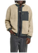 Thumbnail Blouson beige et gris pourvu d'une coupe droite et d'un col montant - Image 5
