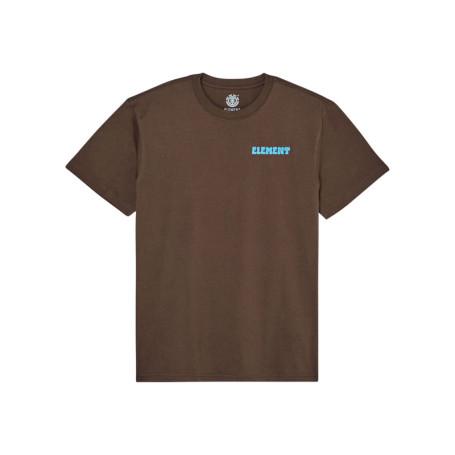 T-shirt en coton biologique marron à coupe...