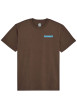 Thumbnail T-shirt en coton biologique marron à coupe droite pourvu d'un col rond