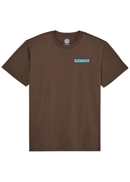 T-shirt en coton biologique marron à coupe...