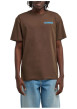 Thumbnail T-shirt en coton biologique marron à coupe droite pourvu d'un col rond - Image 3