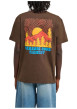Thumbnail T-shirt en coton biologique marron à coupe droite pourvu d'un col rond - Image 4