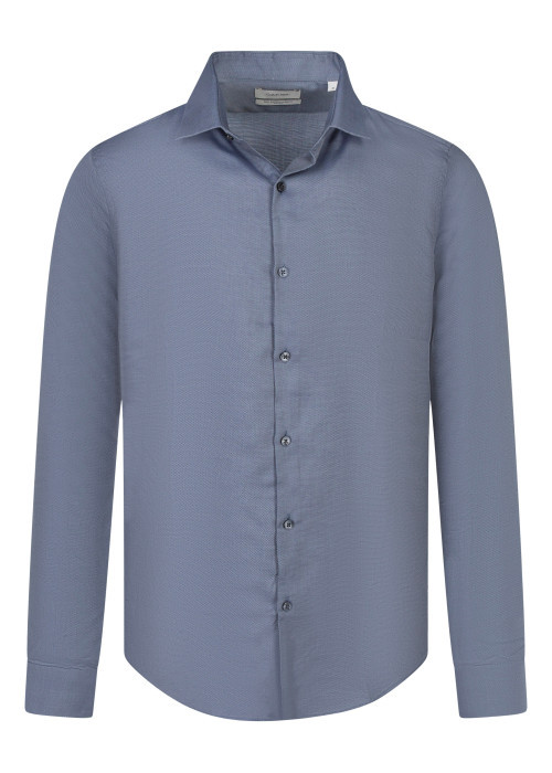 Chemise bleu gris à motifs pourvues de manches...