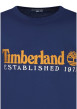 Thumbnail T-shirt en coton bleu à coupe droite pourvu d'un col rond et de manches courtes - Image 3