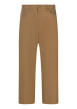 Thumbnail Pantalon cargo en coton beige à coupe large pourvu de huit poches