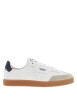 Thumbnail Tennis Lumbo blanches en cuir à talon plat et languette crantée
