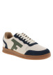 Thumbnail Tennis Hazel en cuir blanc avec des empiècements verts et bleus à talon plat - Image 2